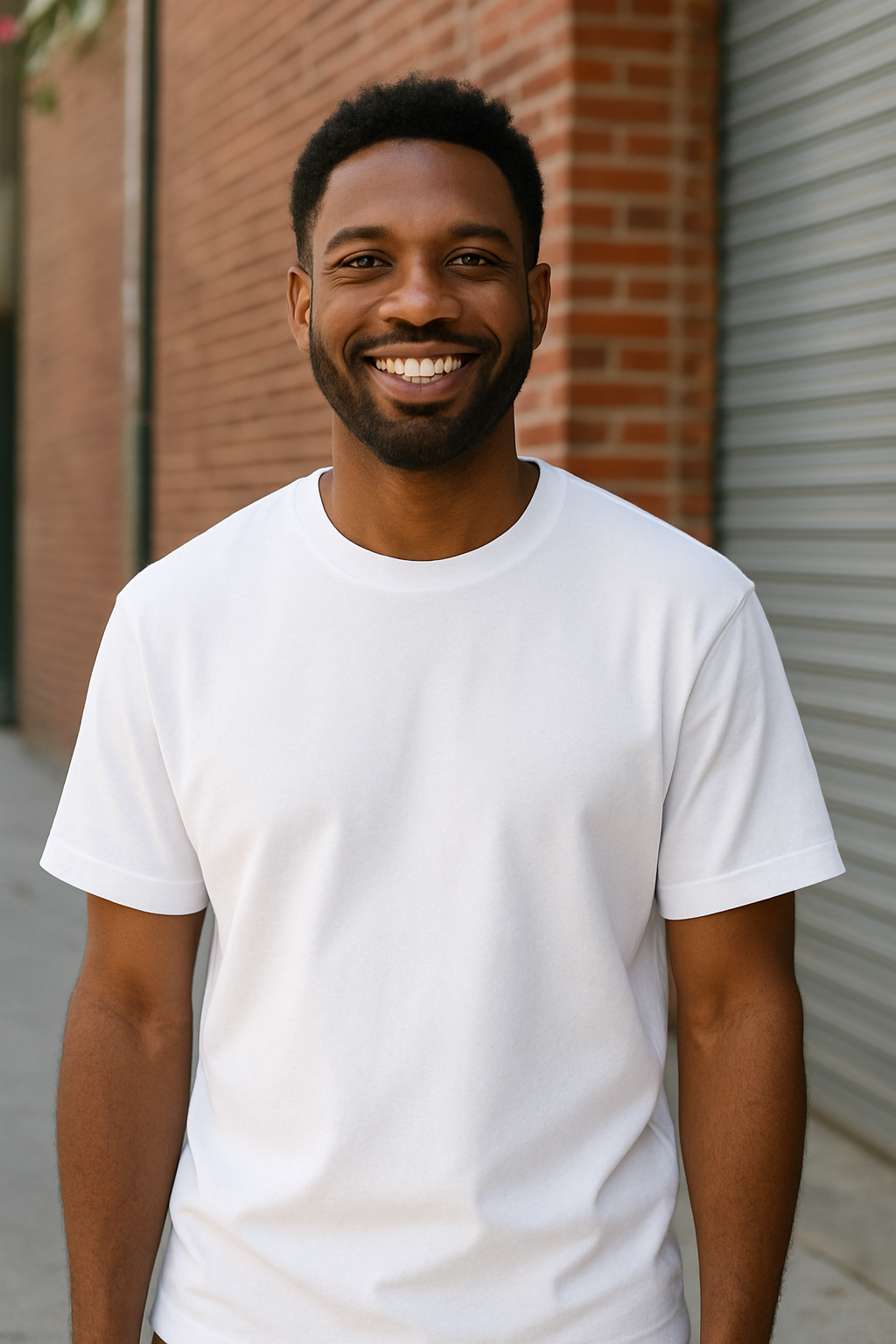 Tr3ndyBiz Classic White Crew Neck Tee 100 Percent Cotton Streetwear Essential For Everyday Comfort