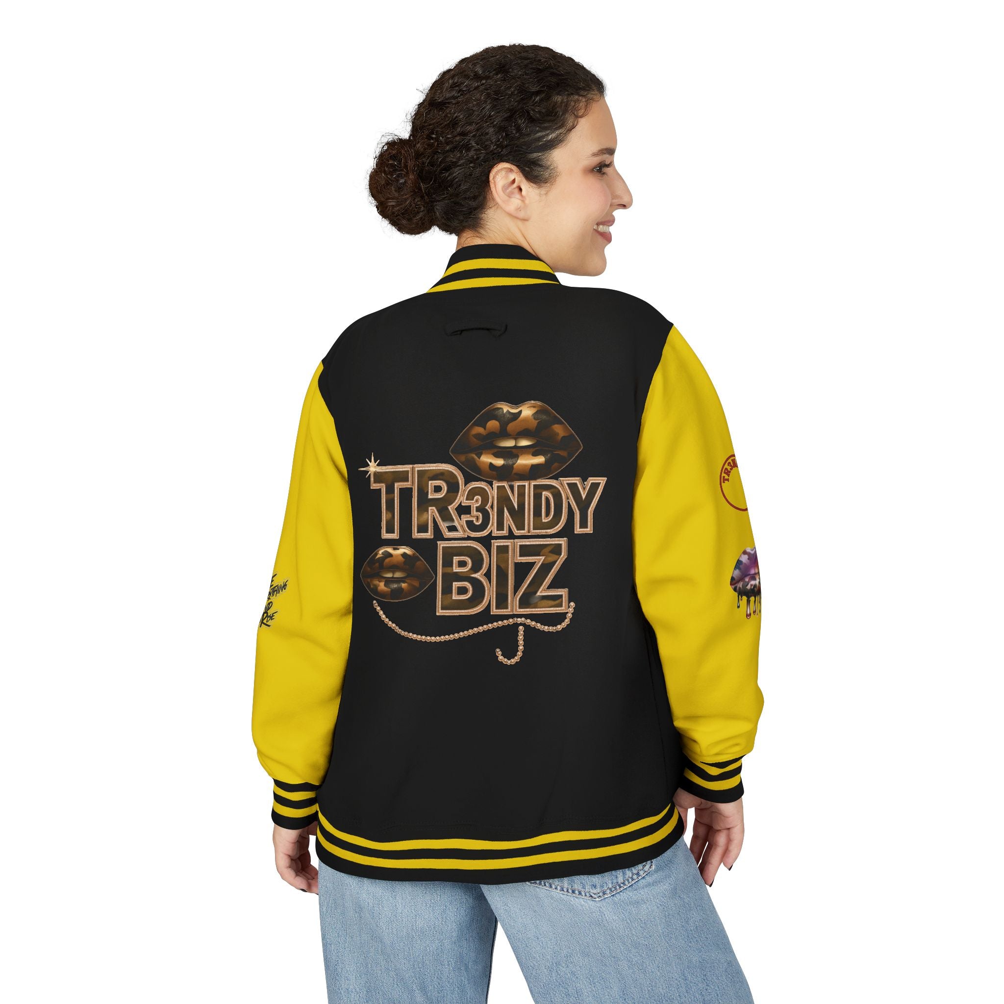 Tr3ndyBiz “Tr3ndyLips” Letterman Jacket
