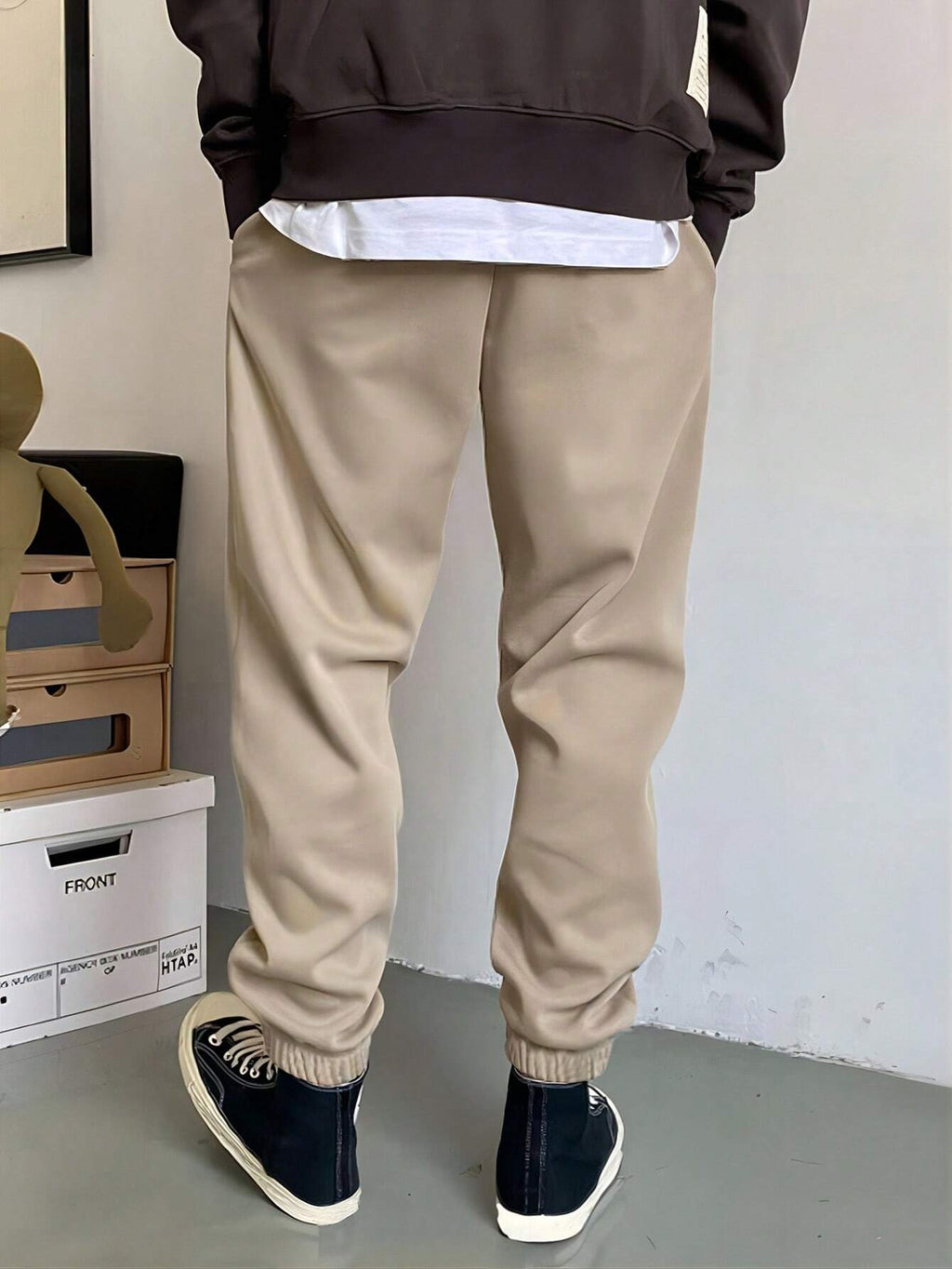 Manfinity Hypemode Men Letter Graphic Drawstring Waist Sweatpants