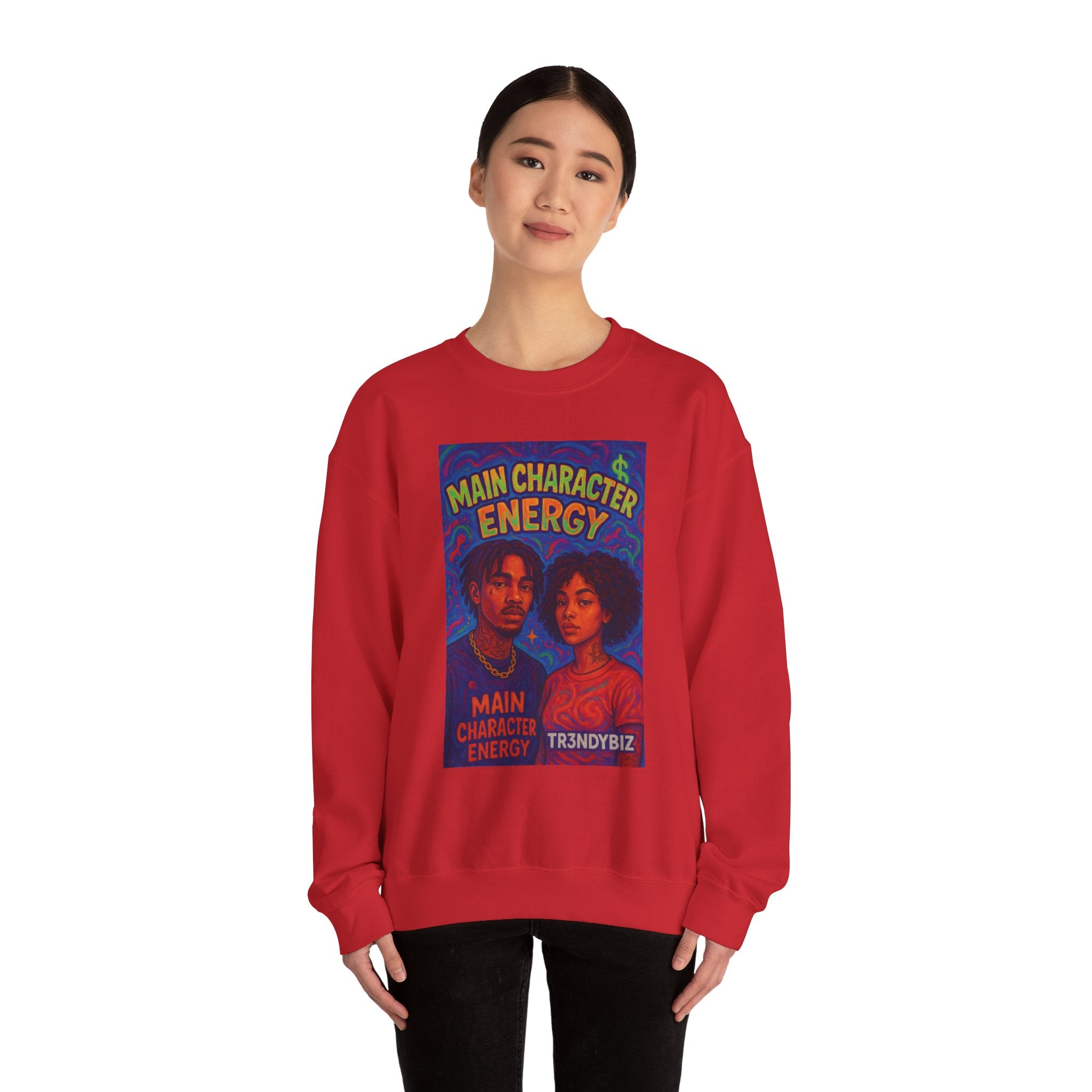 Tr3ndyBiz Main Character Energy Crewneck Sweatshirt