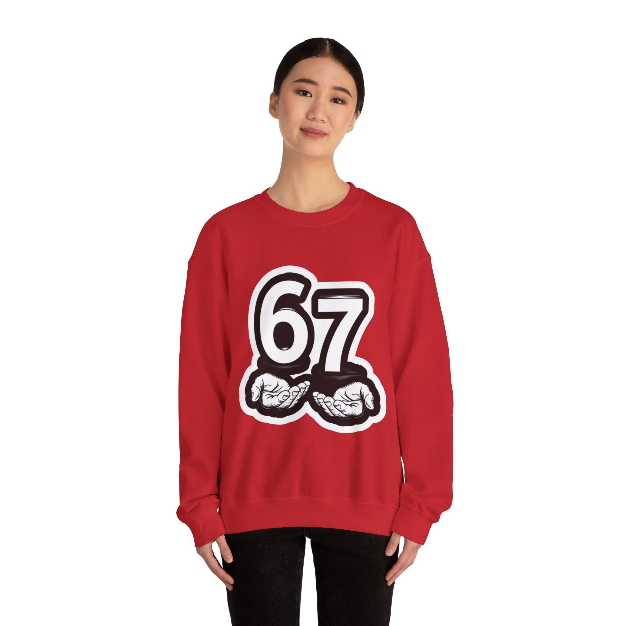 Tr3ndyBiz Sweatshirt "6’7" with Hands Vintage Streetwear