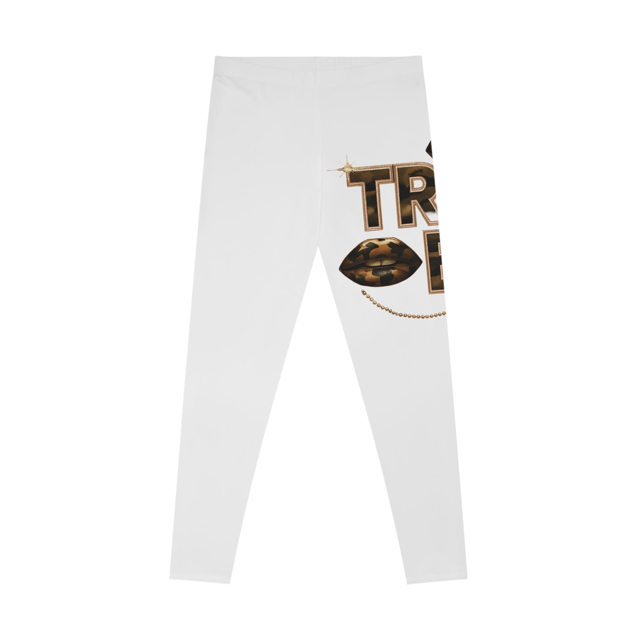 Tr3ndyBiz – Logo All-Over Print Leggings | Urban Streetwear Stretch Leggings