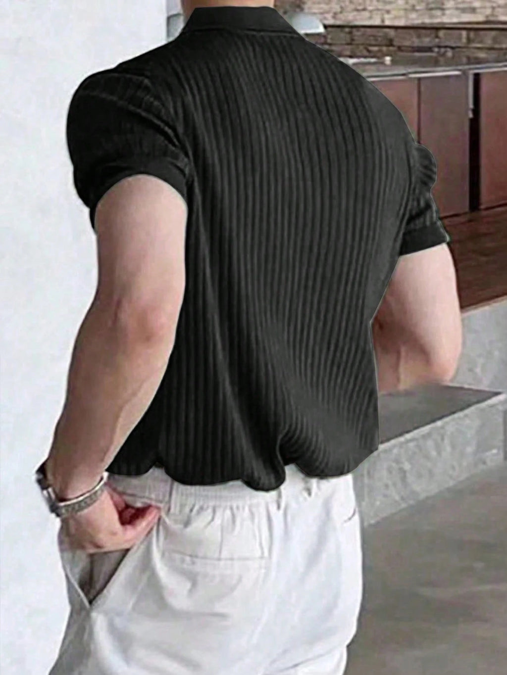 Manfinity Homme Men'S Solid Color Short Sleeve Casual/Business Polo Shirt