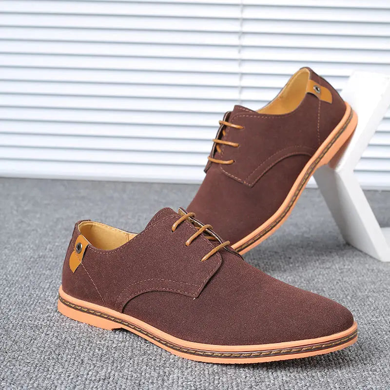 Top Quality Brown Oxford Shoes Men Derby Loafers Big Size 47 48 Casual Men Shoes Business Man Sneaker Yellow Dress Shoes Fashion