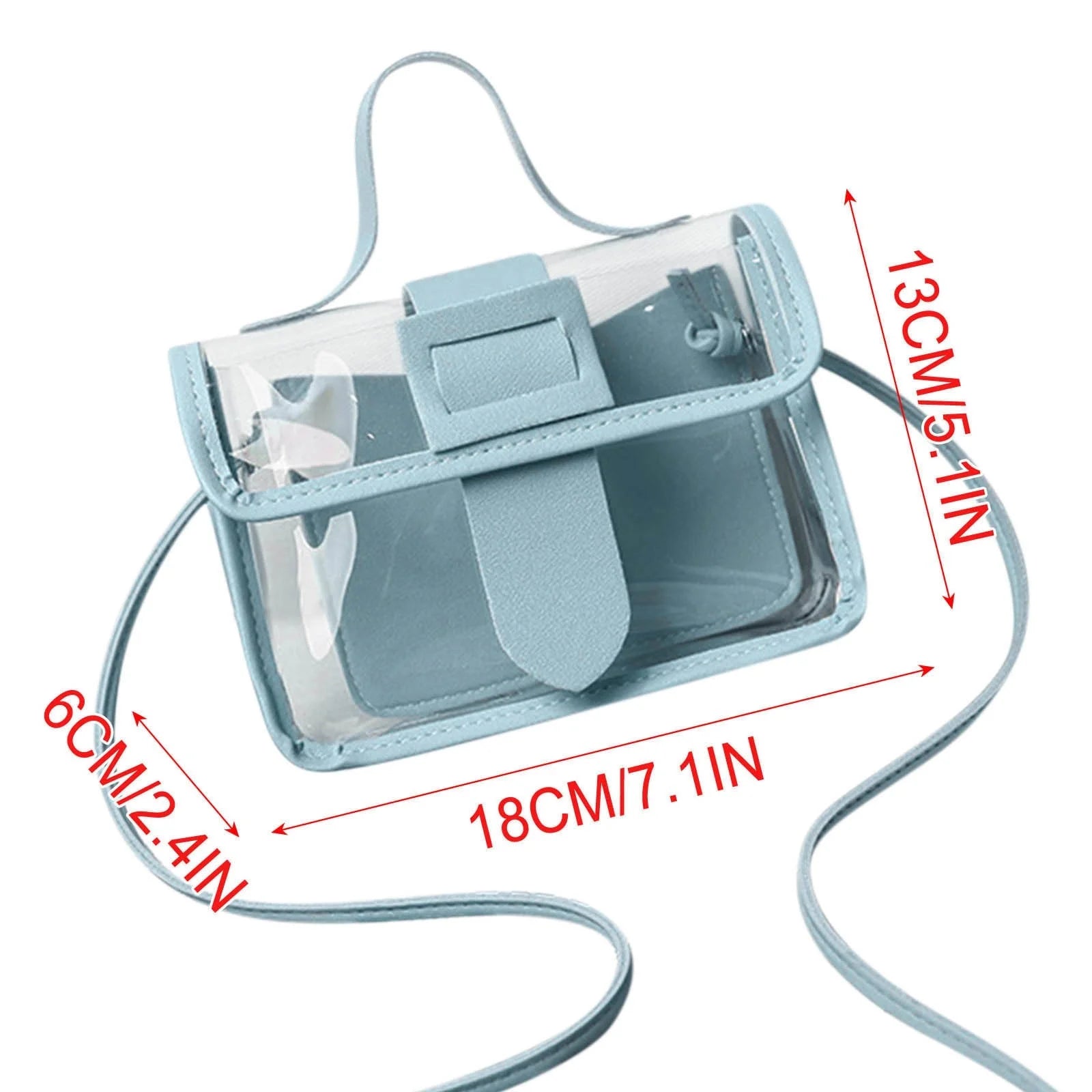 Deals！Clear Sling Bag for Women Crossbody Purse Trendy,Stadium Approved Clear PVC Messenger Handbag Transparent Crossbody Purse Bag for Concert Sports Events & Amusement