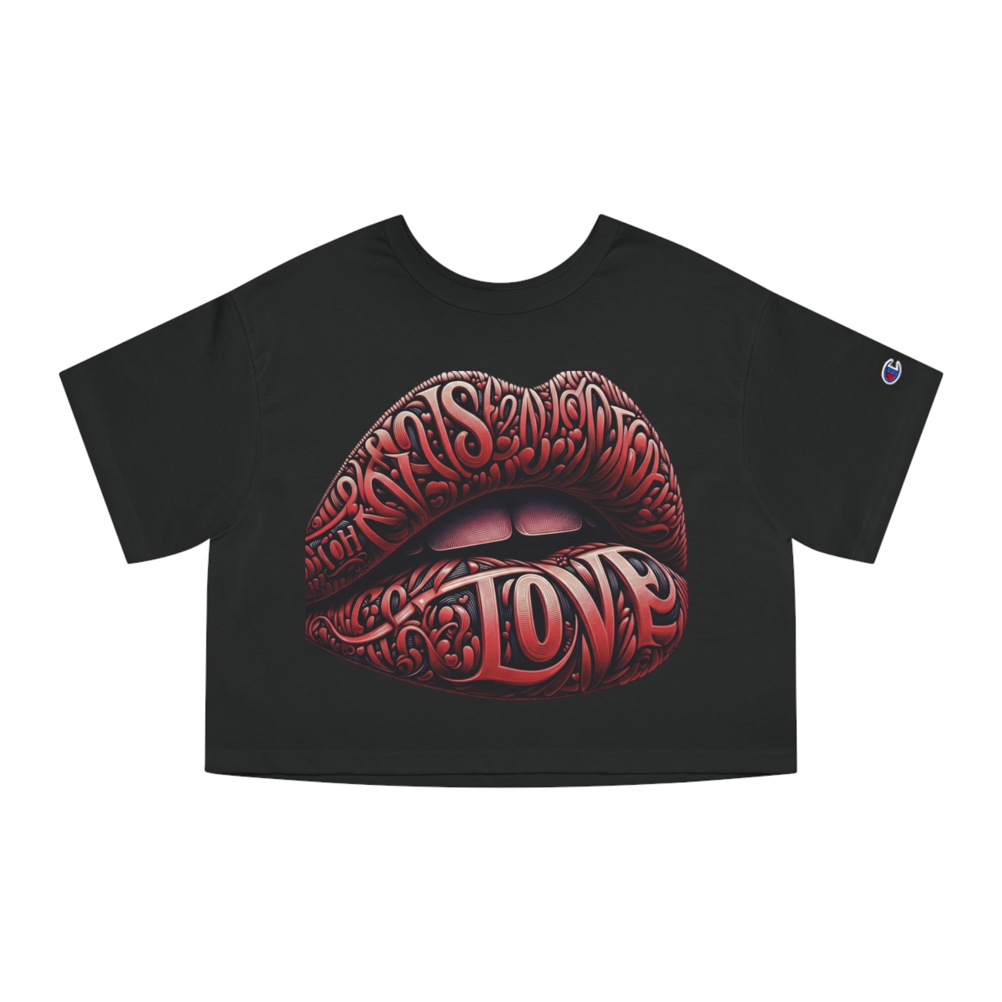 Tr3ndyBiz Tr3ndy Lips Cropped T-Shirt