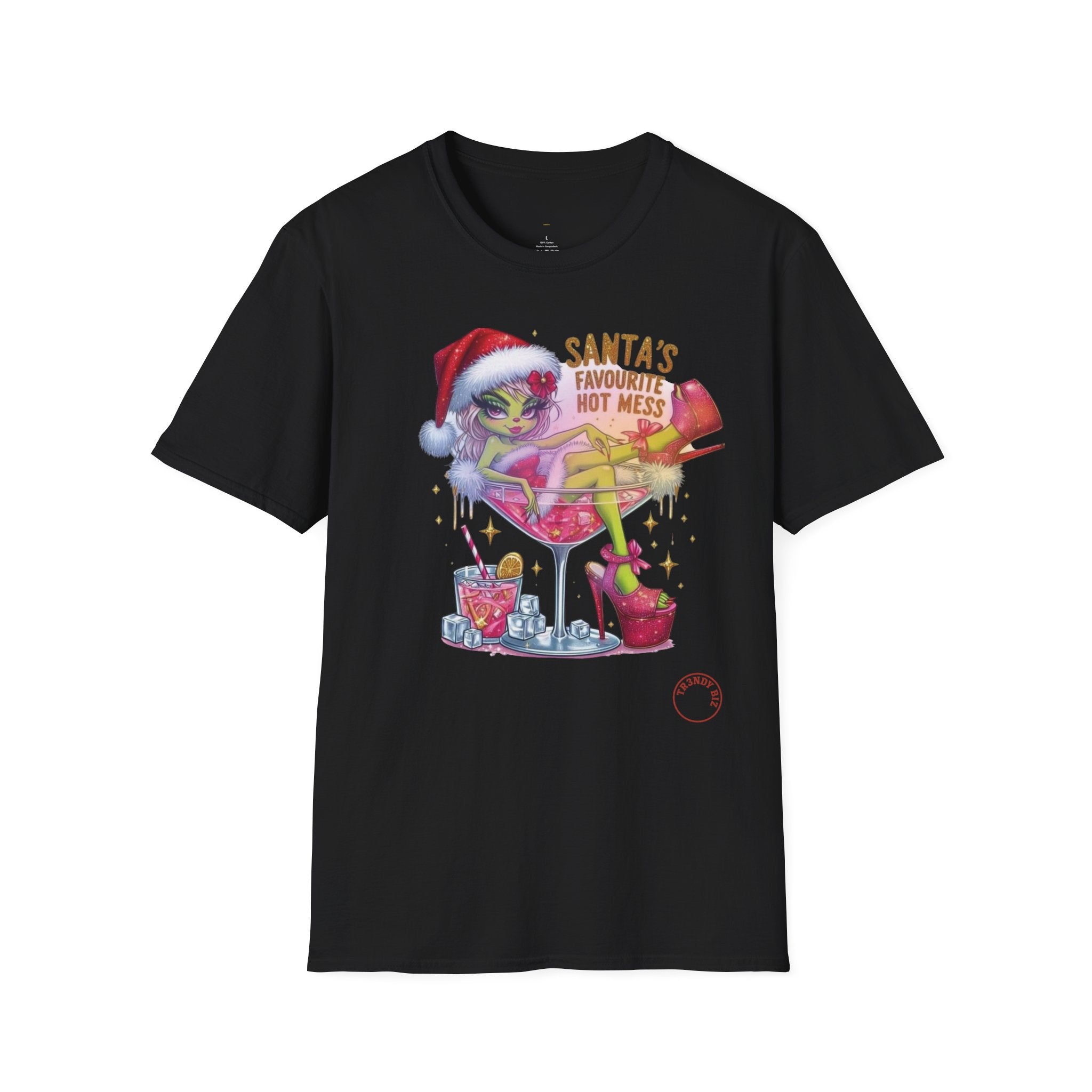 Tr3ndyBiz Christmas Grinch Martini T-Shirt