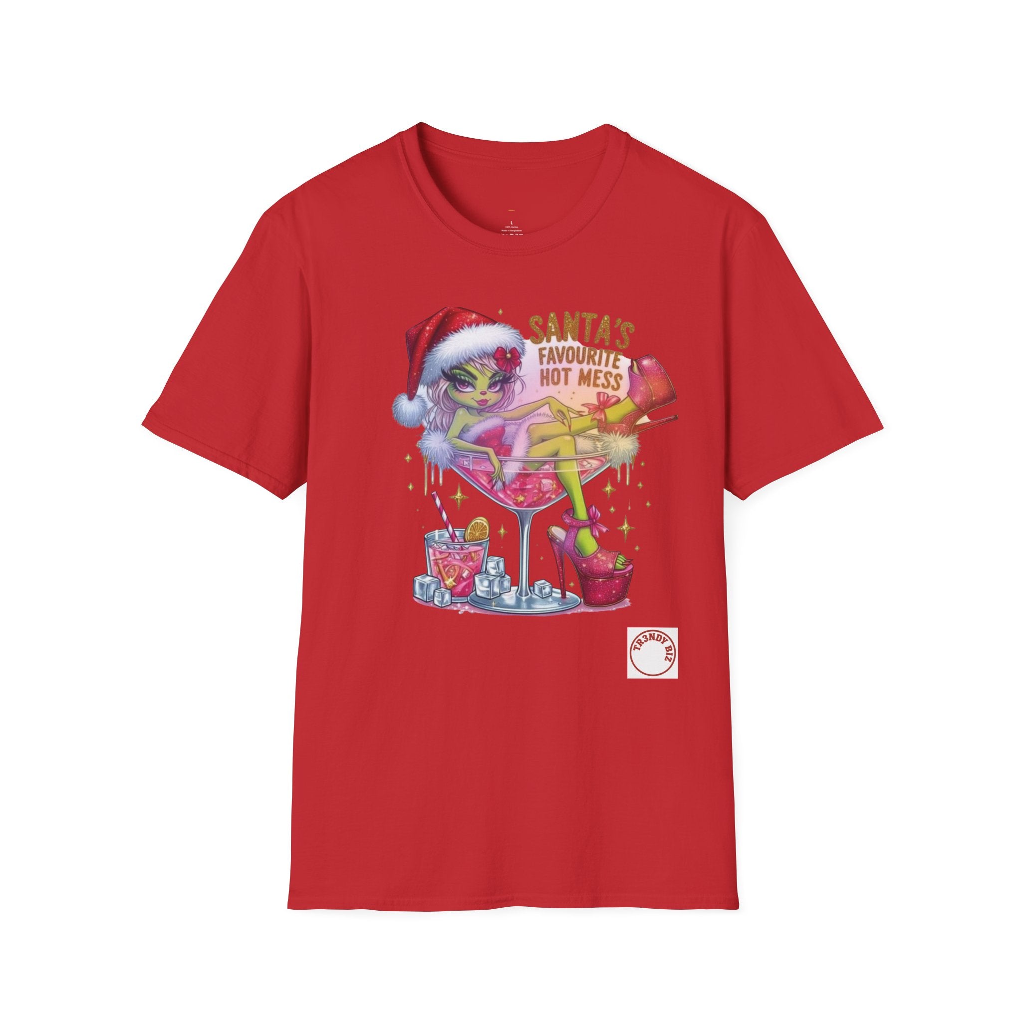 Tr3ndyBiz Christmas Grinch Martini T-Shirt