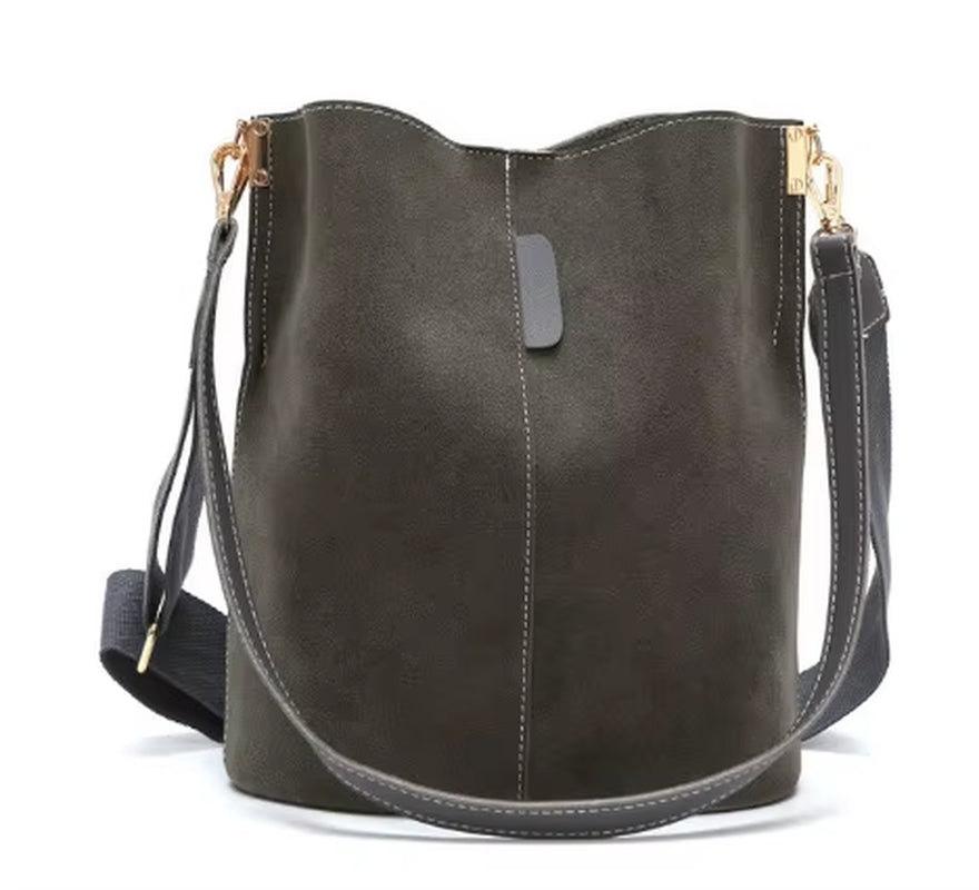 Popular Designer Handbag Faux Leather Crossbody Purse Shoulder Bags Large Capacity Bucket Bag