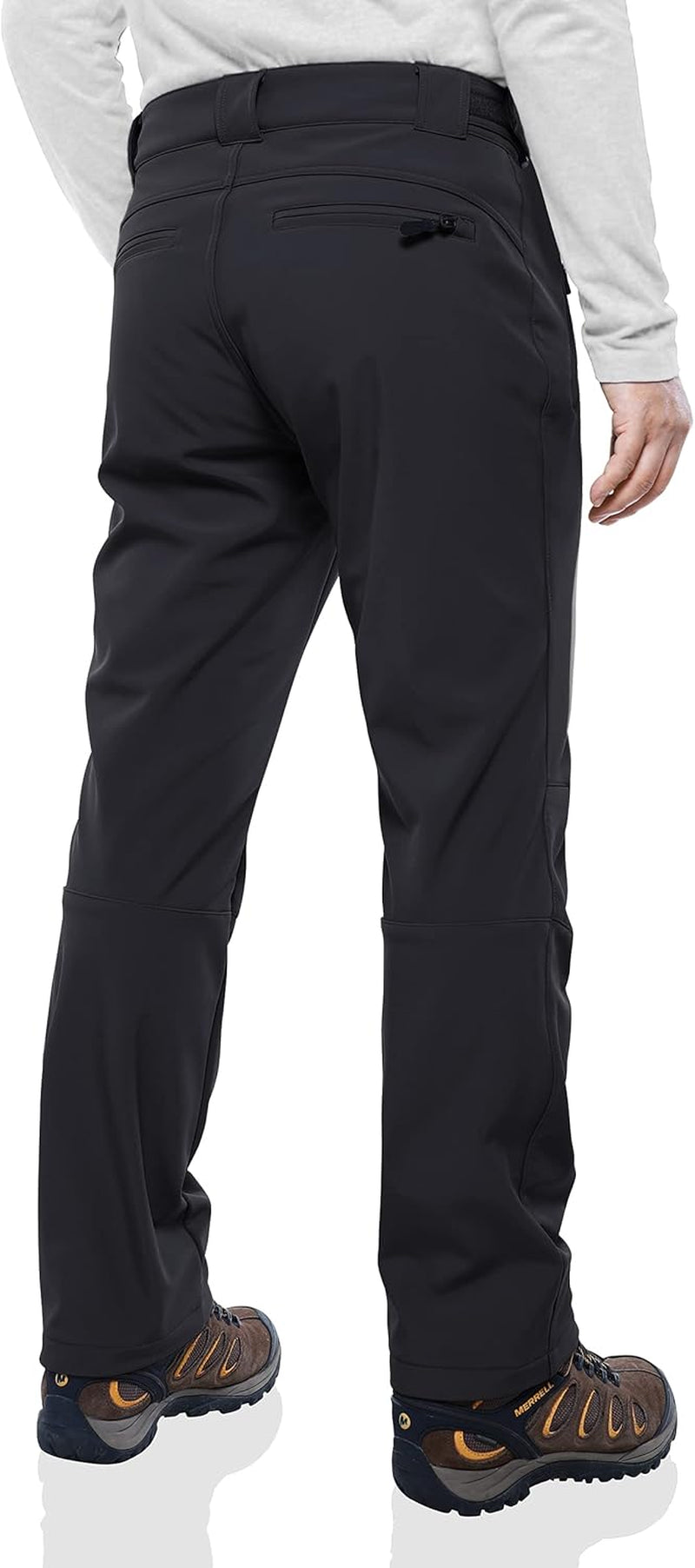 Tr3ndyBiz Men'S Lite Waterproof Windproof Fleece Lined Warm Hiking Ski Snow Pants Expandable-Waist