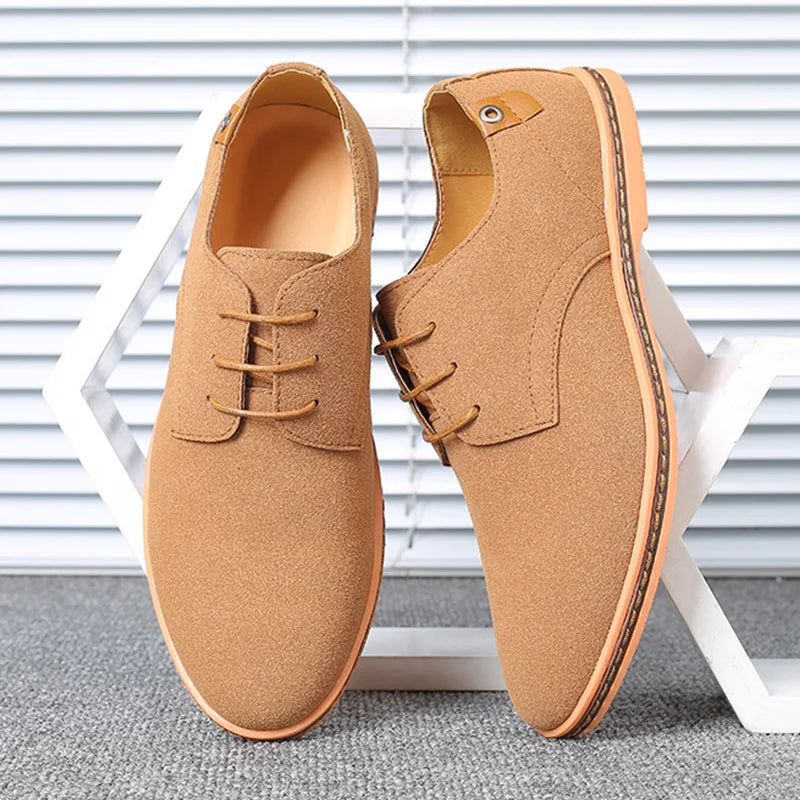 Top Quality Brown Oxford Shoes Men Derby Loafers Big Size 47 48 Casual Men Shoes Business Man Sneaker Yellow Dress Shoes Fashion